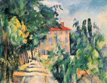 Maison avec toit rouge Paul Cézanne Peinture à l'huile